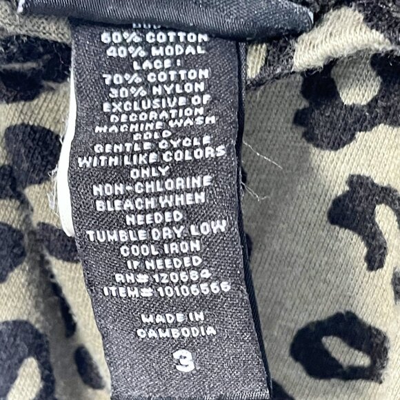 Torrid Whimsigoth Cheetah Print Top Women Size 3 Green Lace Smocked Fairy Grunge - Picture 7 of 9